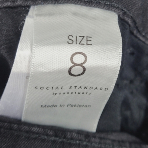 SOCIAL STANDARD Sanctuary Ankle Skinny Jeans Camouflage Black Grey Size 8 Women - Picture 9 of 9